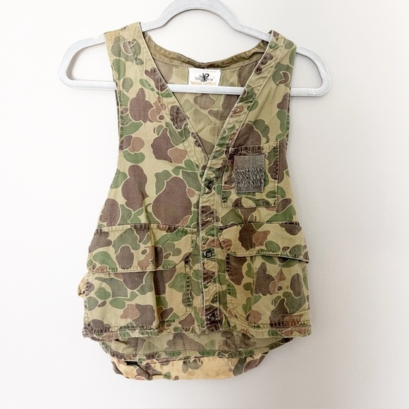 BLACK SHEEP 60s 70s Camo Vest Duck Hunting
Shooting Game Pouch Duck Vintage - Picture 1 of 5